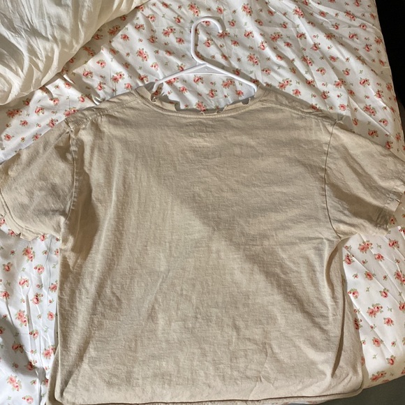 tan forever 21 def leopard deconstructed graphic tee size small/medium - Picture 2 of 5